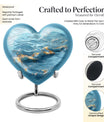 Swirl Heart Urn for human ashes
