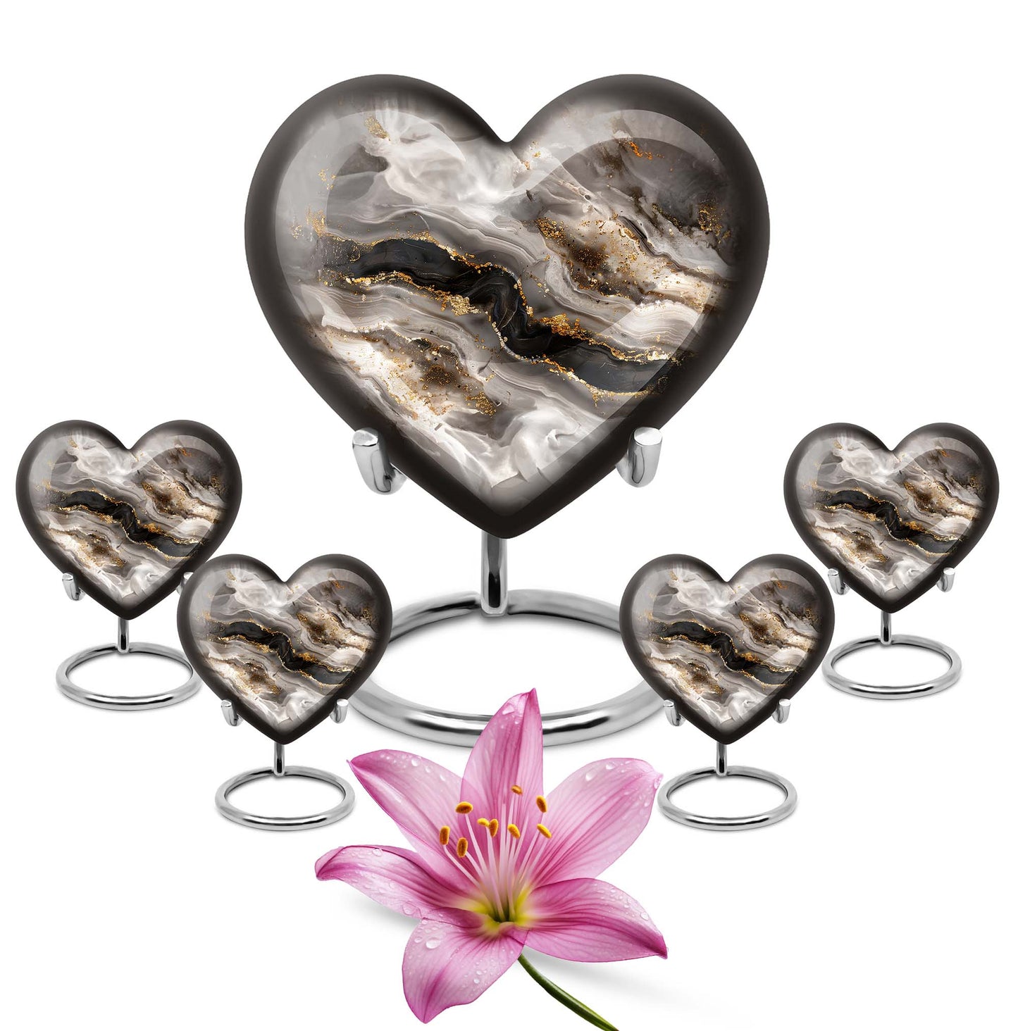Vibrant Swirl Heart Urn