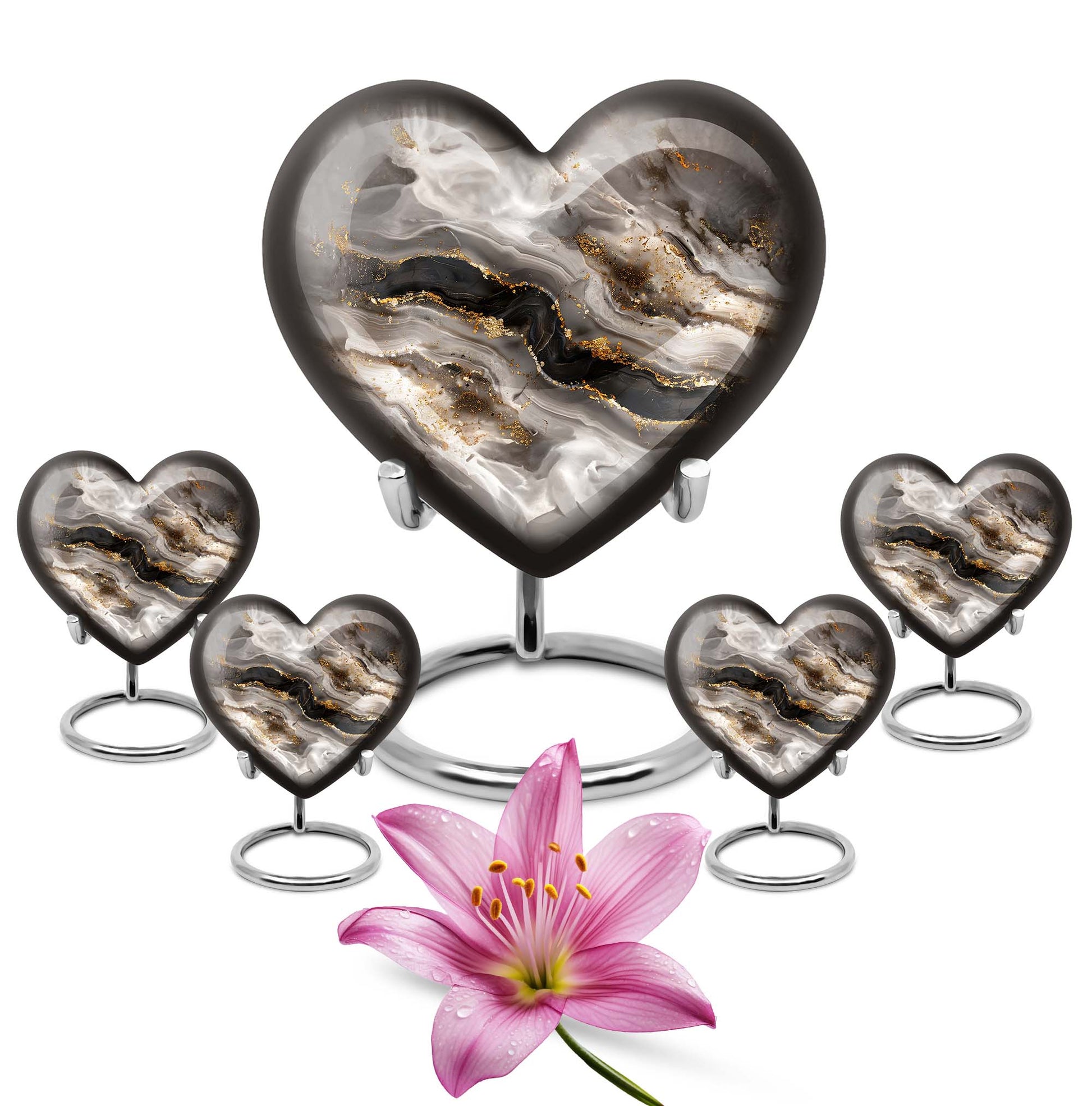 Vibrant Swirl Heart Urn