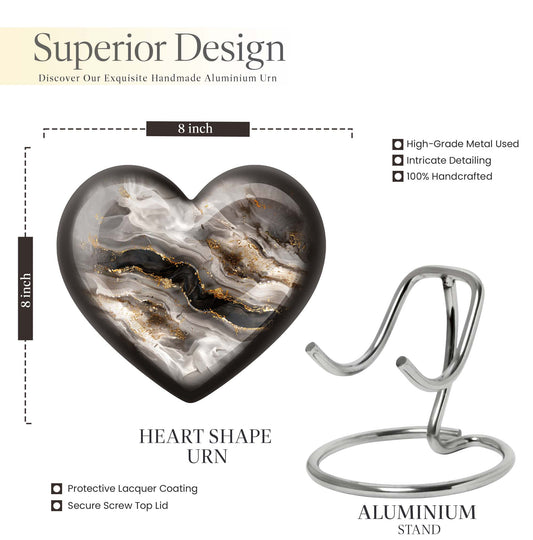 Vibrant Swirl Heart Urn