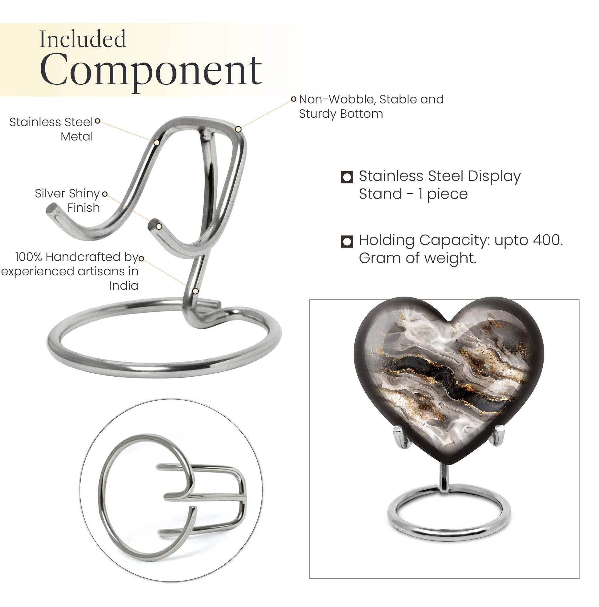 Vibrant Swirl Heart Urn