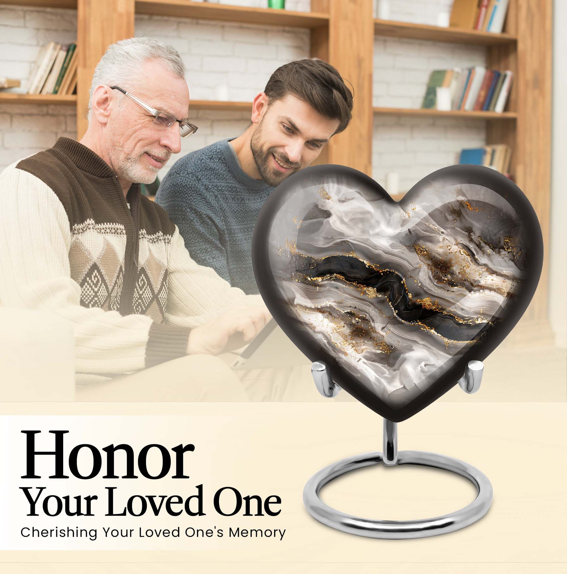 Vibrant Swirl Heart Urn