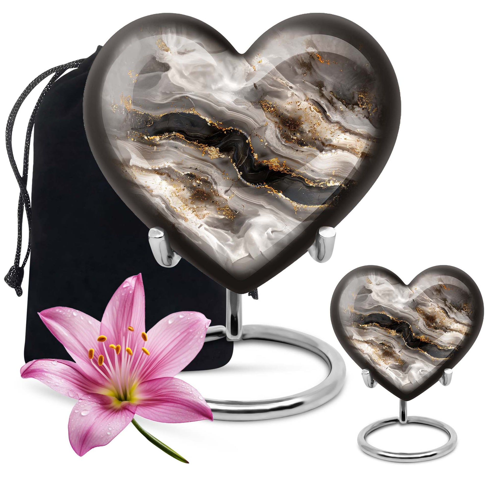 Vibrant Swirl Heart Urn