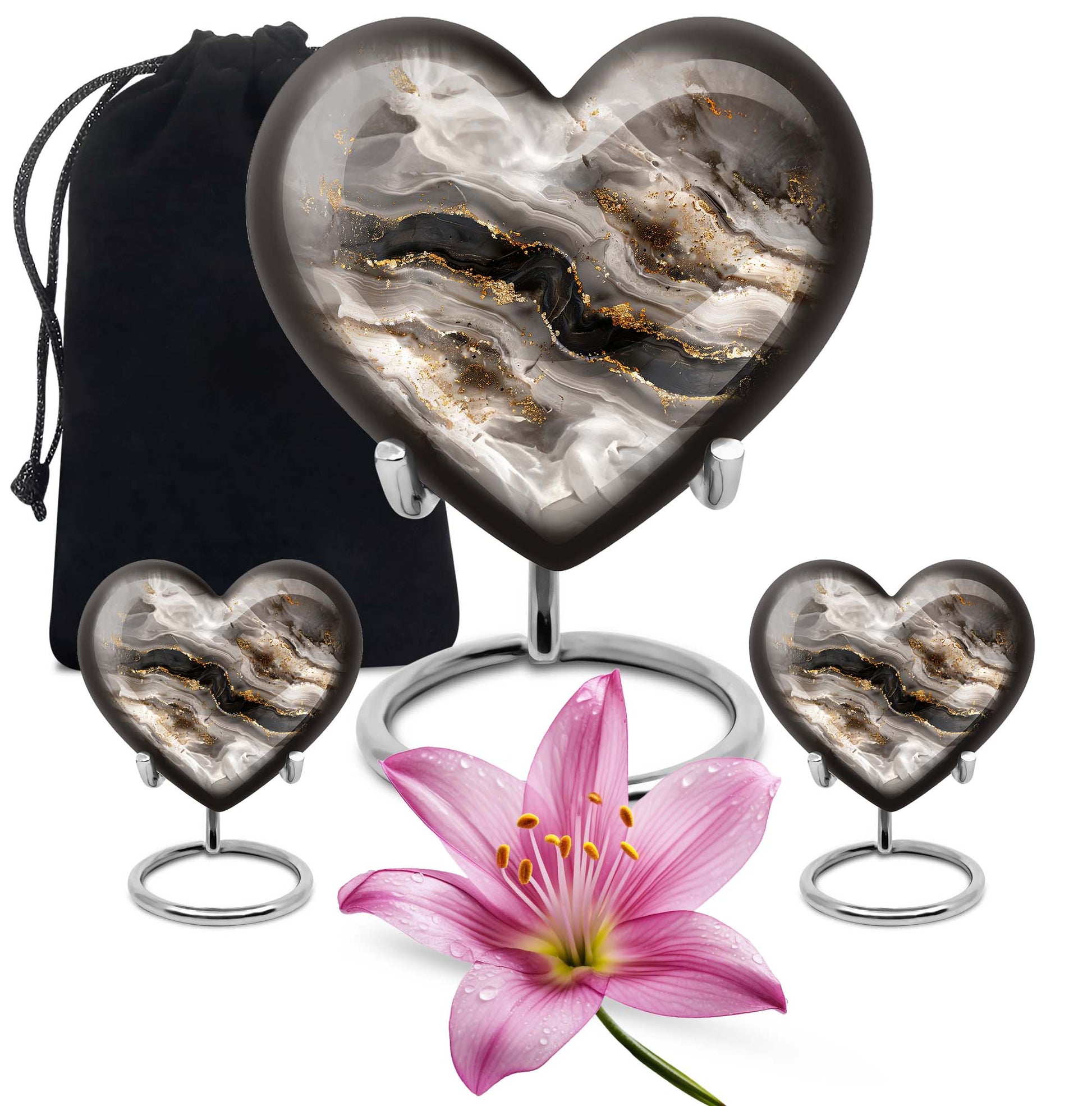 Vibrant Swirl Heart Urn
