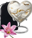 Vibrant Swirl Heart-Shaped Cremation Urn for human ashes