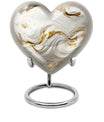 Vibrant Swirl Heart-Shaped Cremation Urn for human ashes