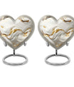 Vibrant Swirl Heart-Shaped Cremation Urn for human ashes