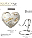 Vibrant Swirl Heart-Shaped Cremation Urn for human ashes