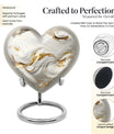 Vibrant Swirl Heart-Shaped Cremation Urn for human ashes