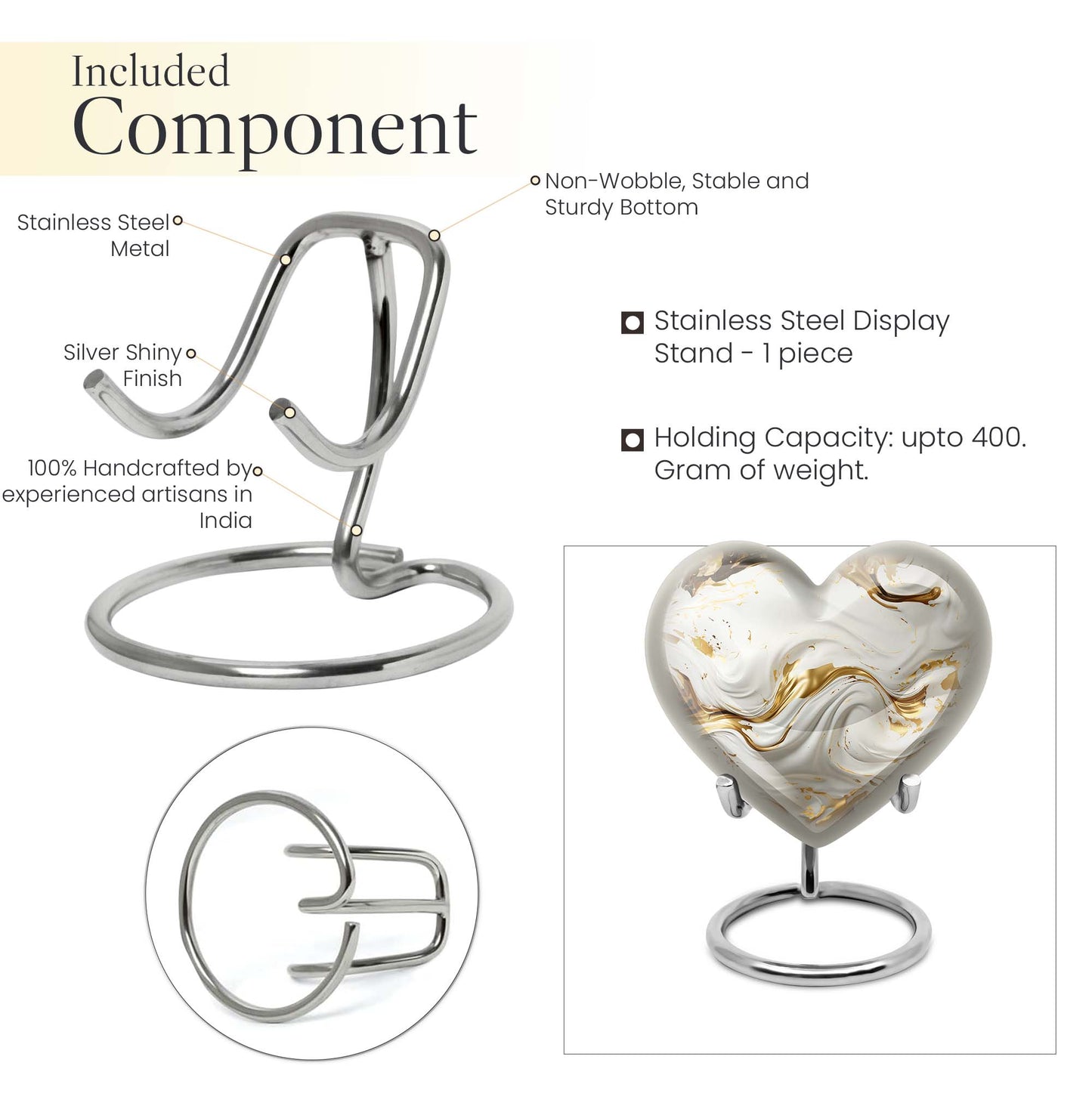 Vibrant Swirl Heart-Shaped Cremation Urn for human ashes