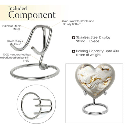 Vibrant Swirl Heart-Shaped Cremation Urn for human ashes