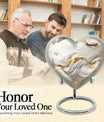 Vibrant Swirl Heart-Shaped Cremation Urn for human ashes