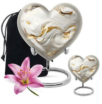10 inch large Urn with 1 Keepsake 3 Inch Urn