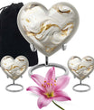 Vibrant Swirl Heart-Shaped Cremation Urn for human ashes