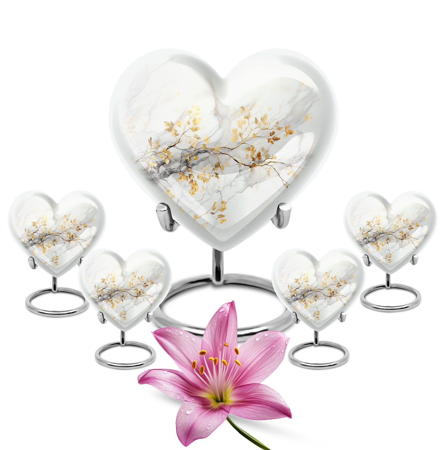 Vibrant Swirl 10-inch Heart Urn