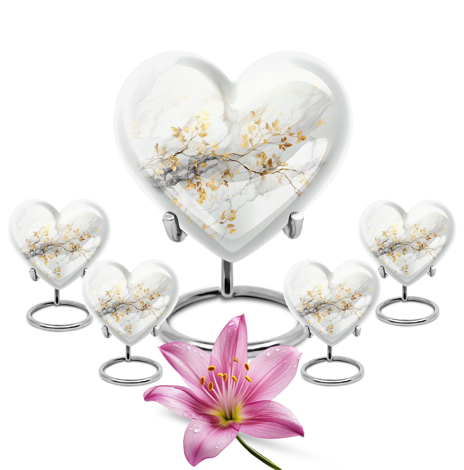 Vibrant Swirl 10-inch Heart Urn