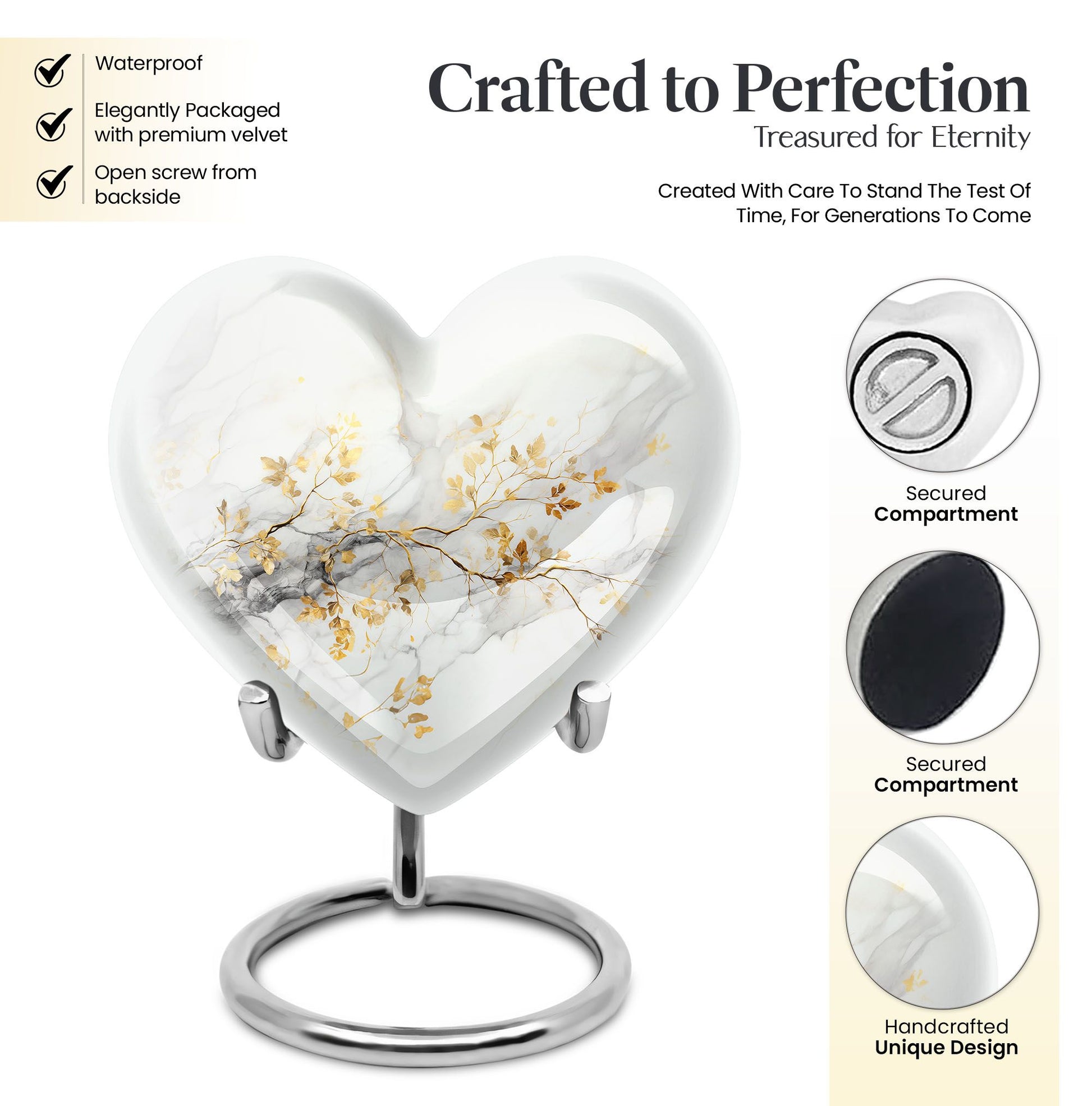 Vibrant Swirl 10-inch Heart Urn