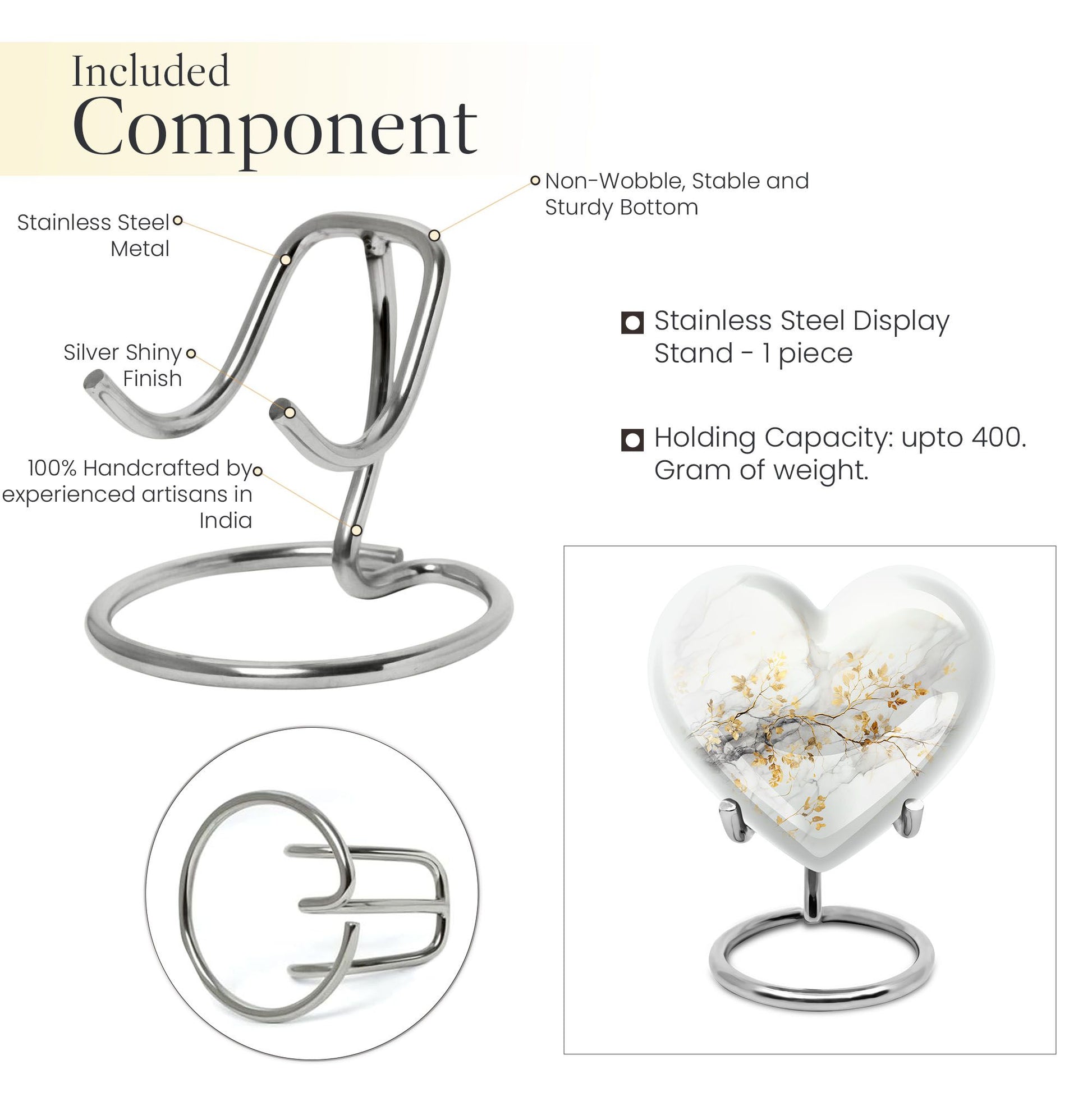 Vibrant Swirl 10-inch Heart Urn