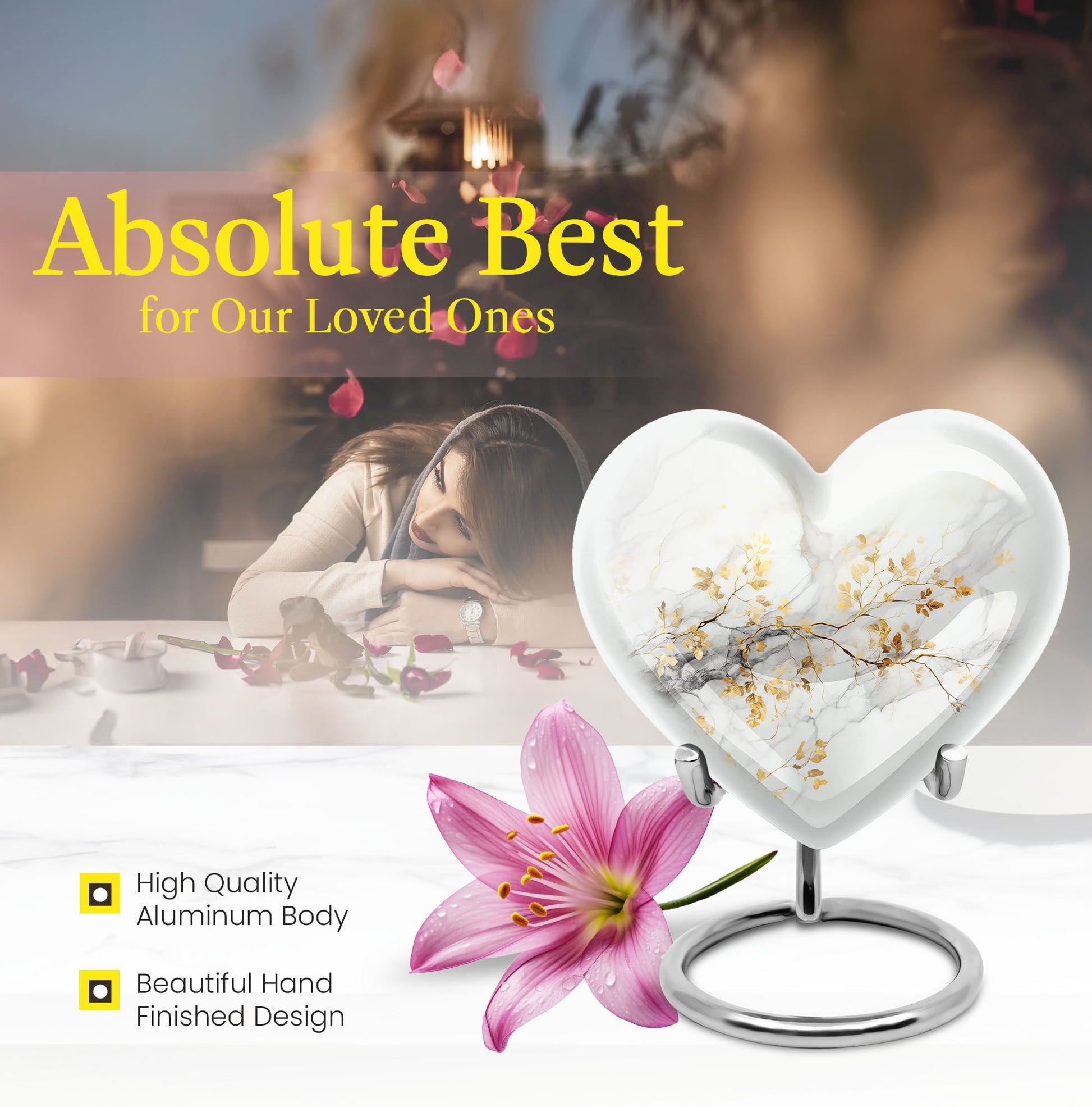 Vibrant Swirl 10-inch Heart Urn