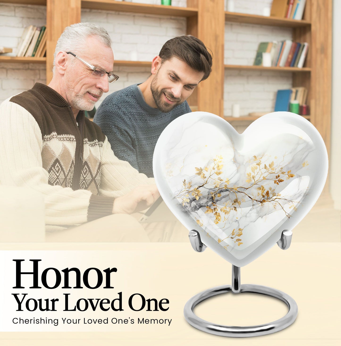 Vibrant Swirl 10-inch Heart Urn
