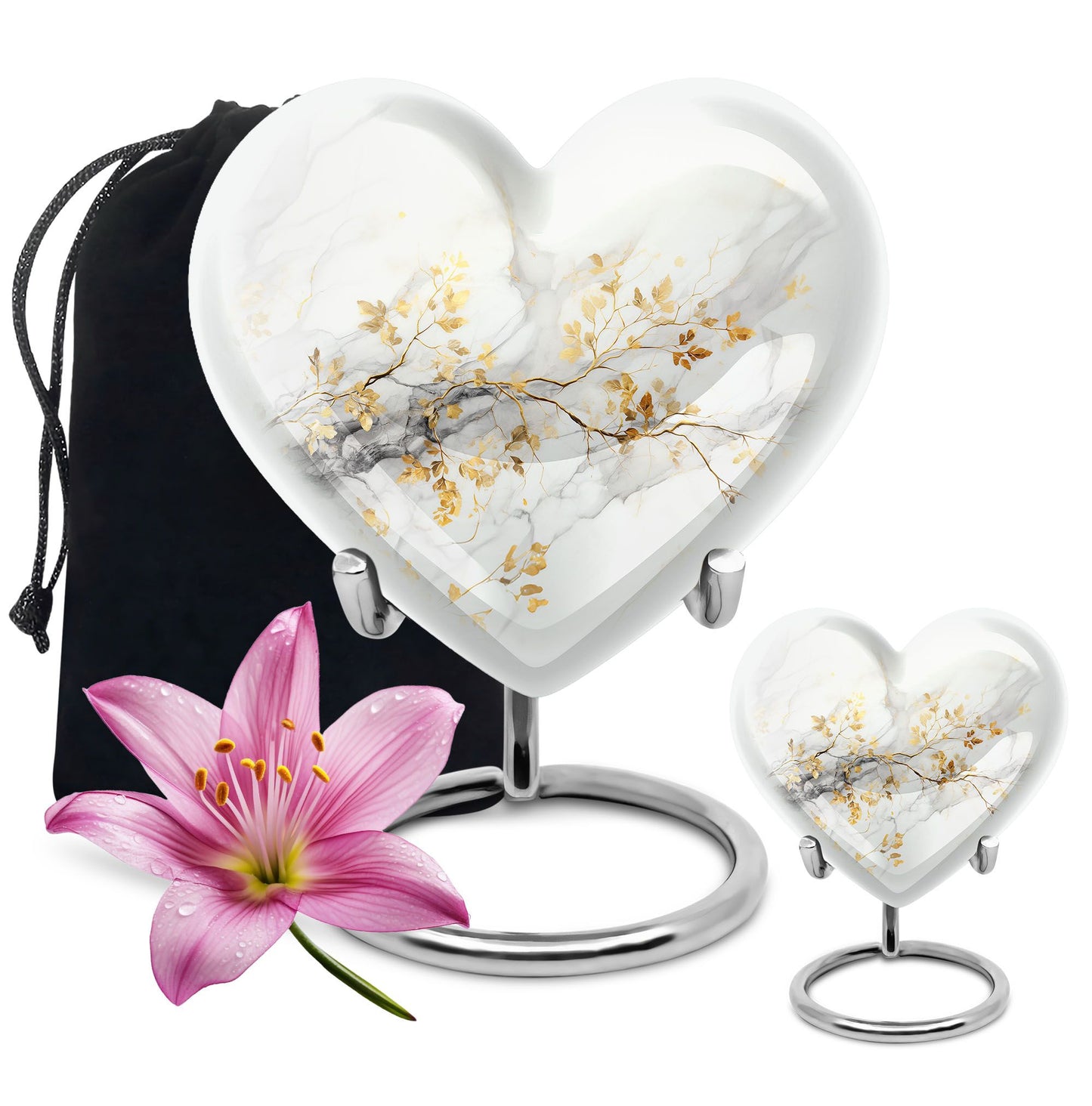 Vibrant Swirl 10-inch Heart Urn