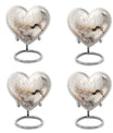vibrant swirl heart-shaped aluminium cremation urn.