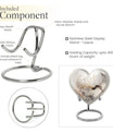 vibrant swirl heart-shaped aluminium cremation urn.