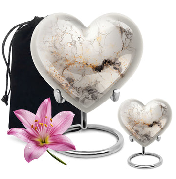 10 inch large Urn with 1 Keepsake 3 Inch Urn