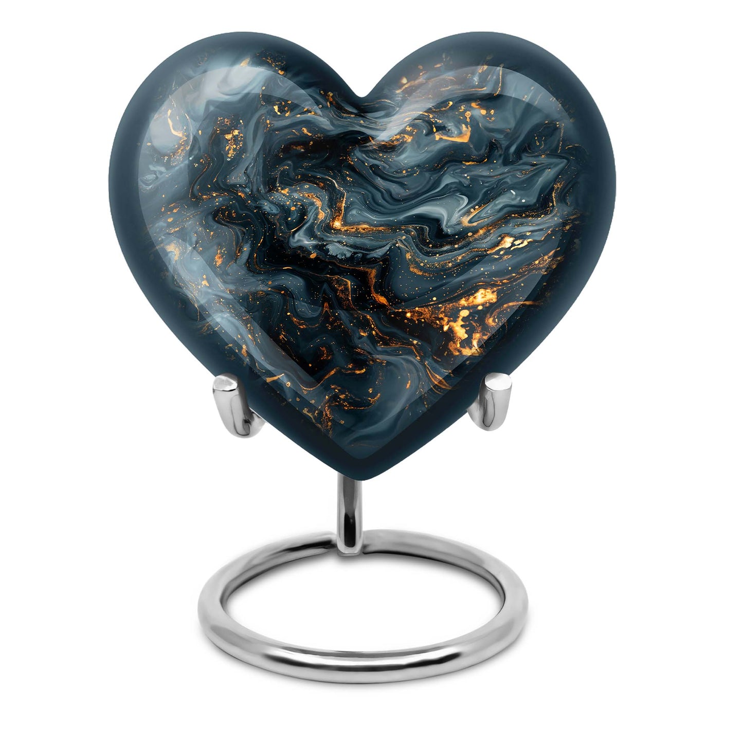 vibrant swirl heart urn for dad's cremation