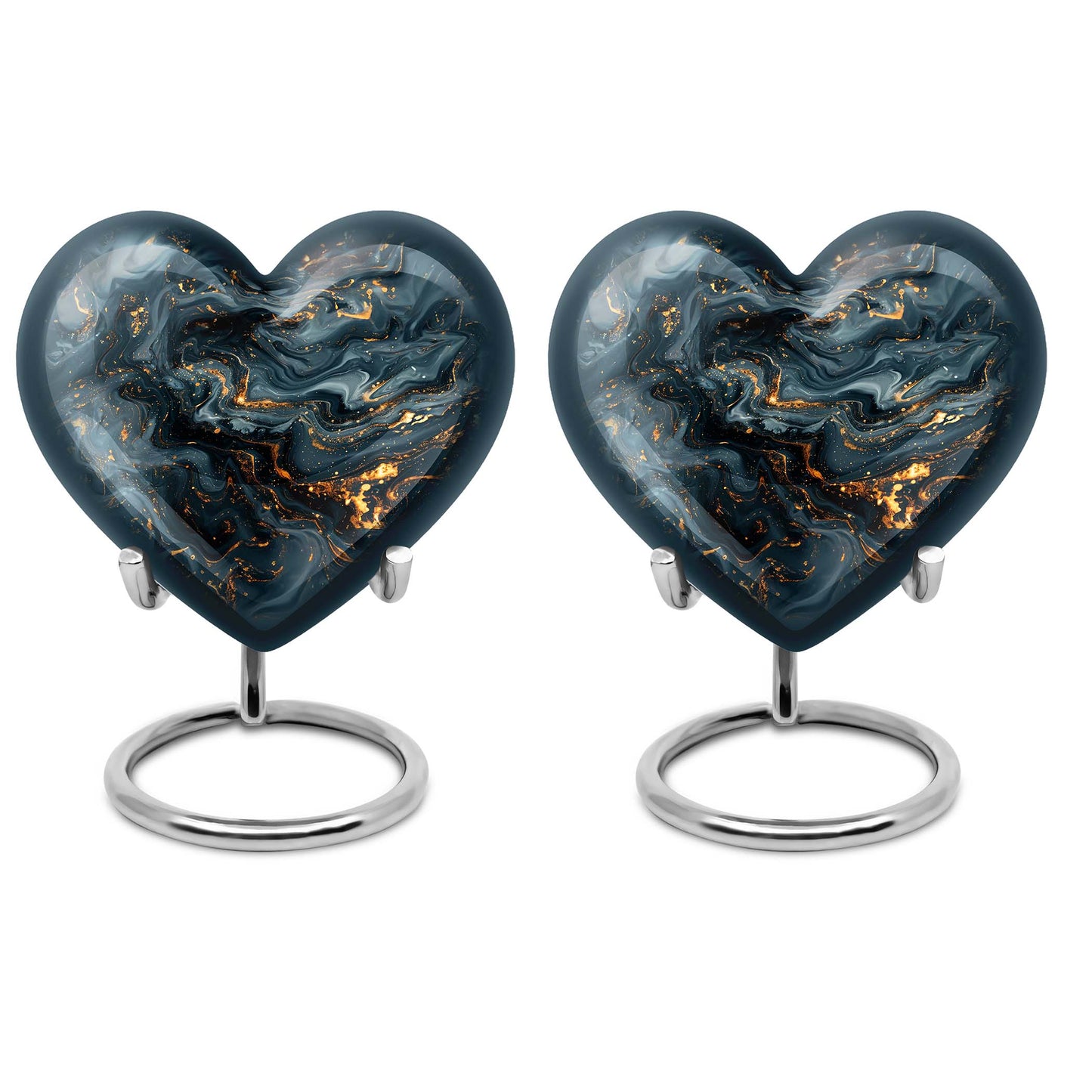 vibrant swirl heart urn for dad's cremation