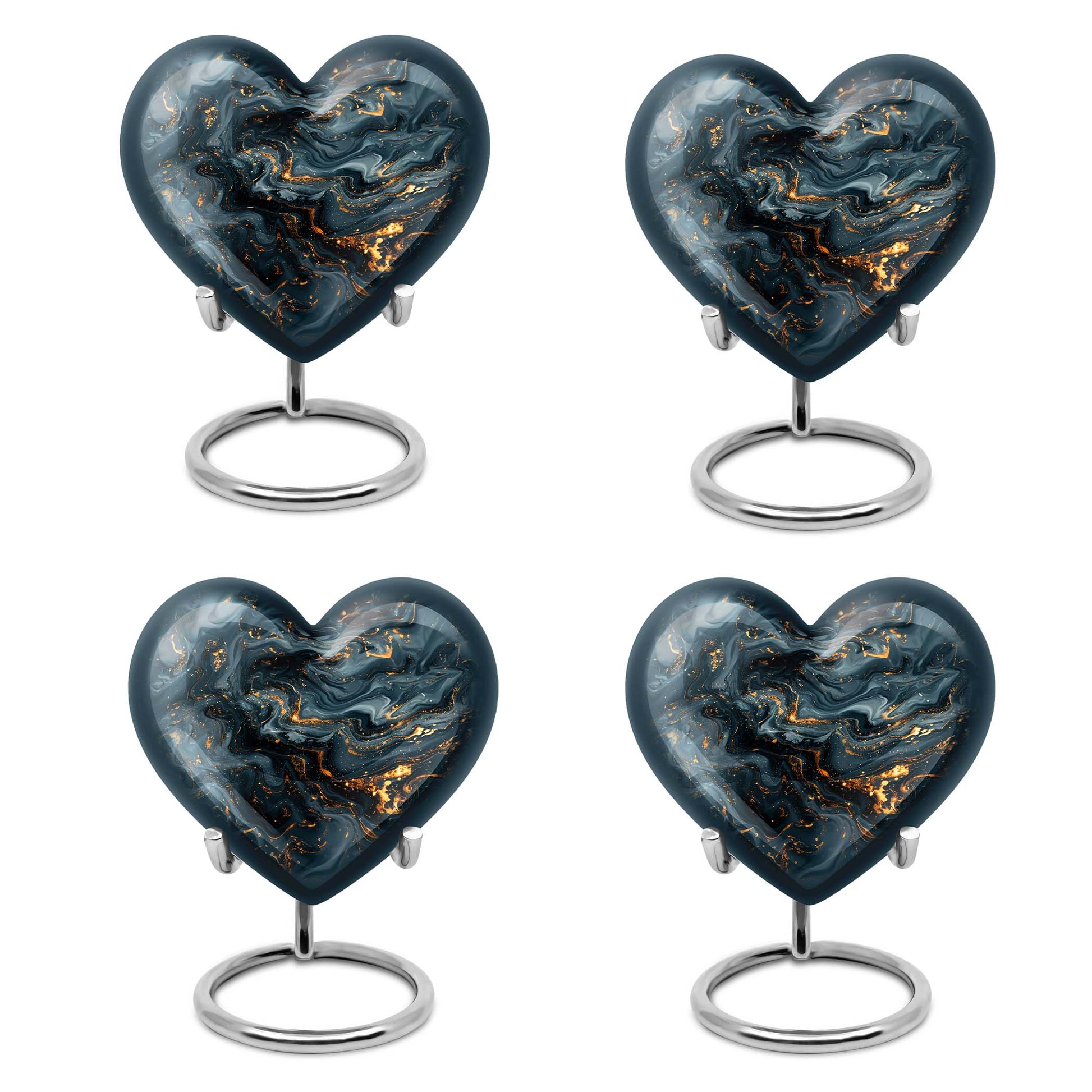vibrant swirl heart urn for dad's cremation