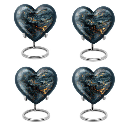 vibrant swirl heart urn for dad's cremation