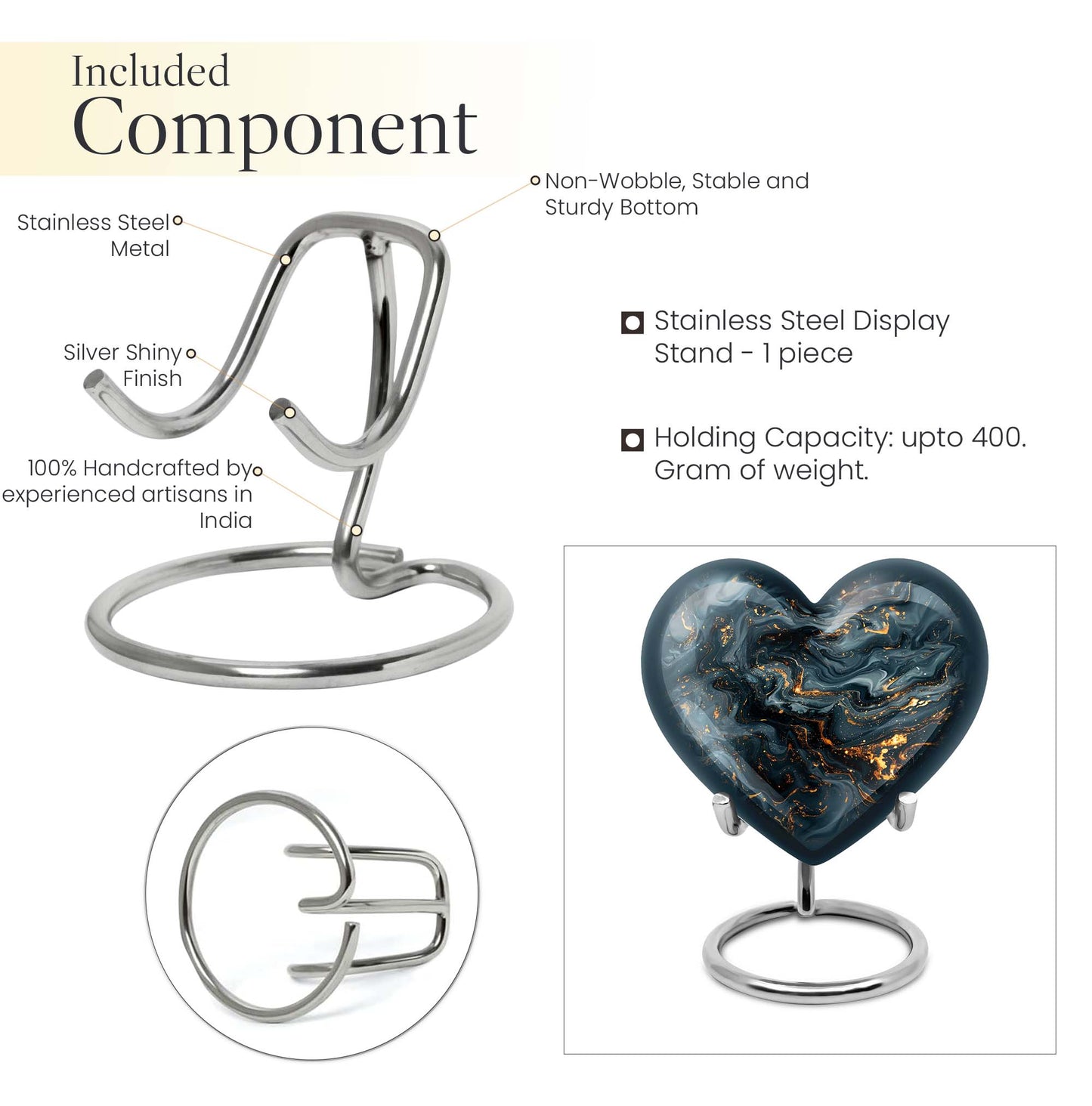 vibrant swirl heart urn for dad's cremation