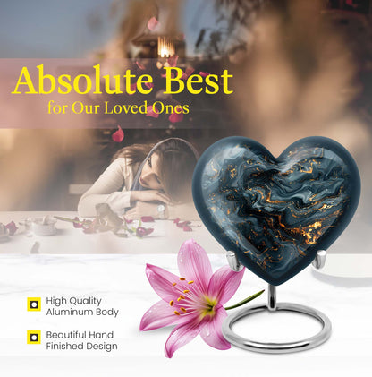 vibrant swirl heart urn for dad's cremation
