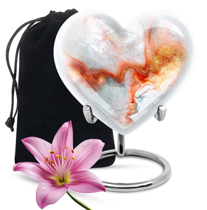 Vibrant Swirl Heart Urn