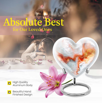 Vibrant Swirl Heart Urn