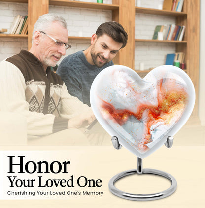 Vibrant Swirl Heart Urn