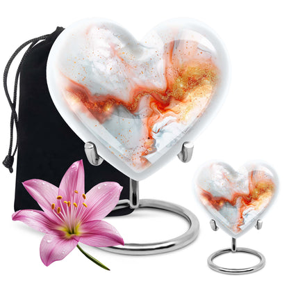 Vibrant Swirl Heart Urn