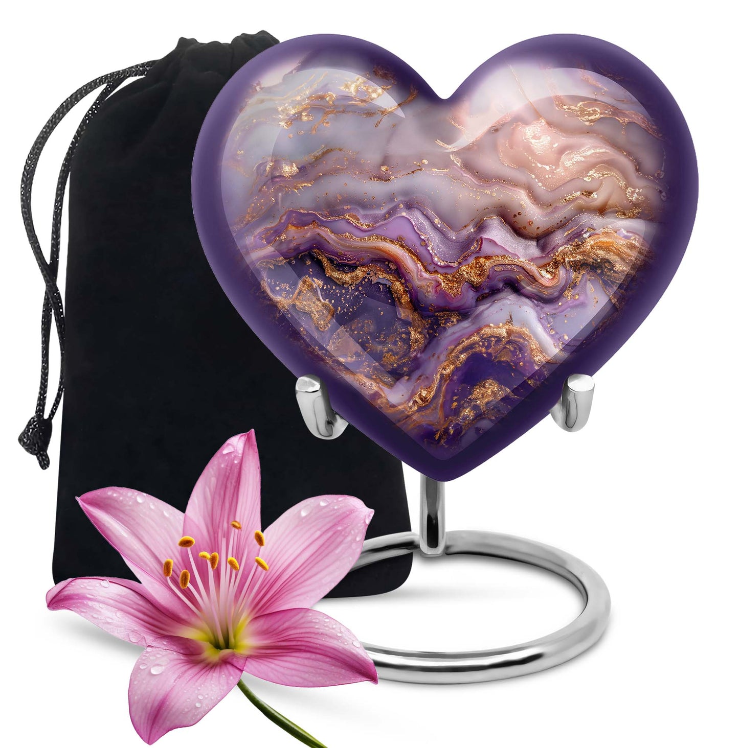 Vibrant Swirl, heart-shaped