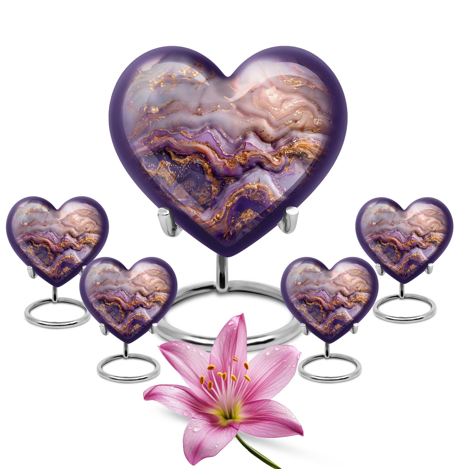 Vibrant Swirl, heart-shaped