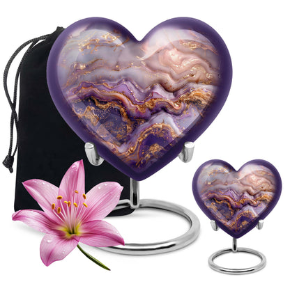 Vibrant Swirl, heart-shaped