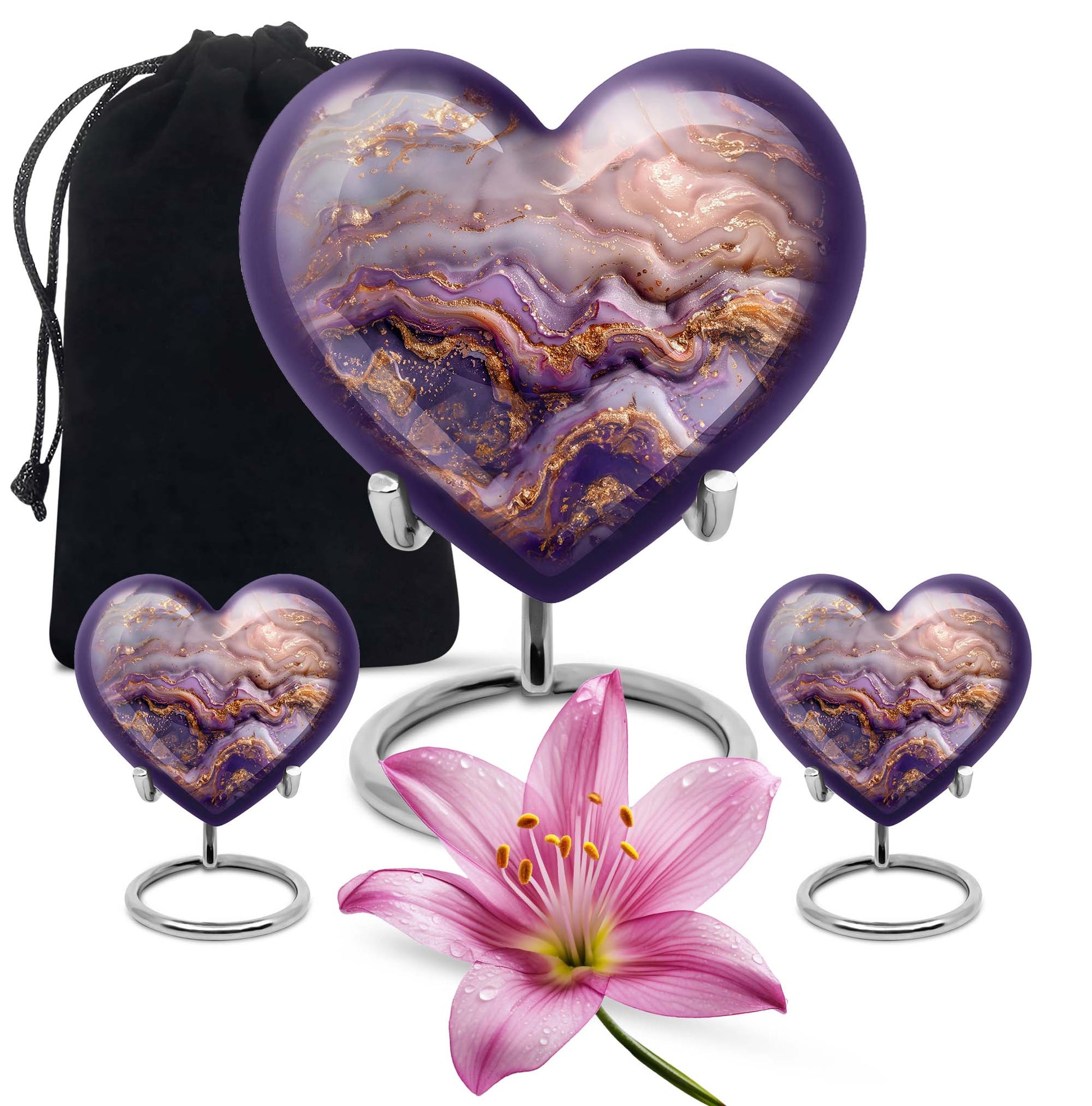 Vibrant Swirl, heart-shaped
