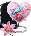 vibrant swirl memorial urn for human ashes