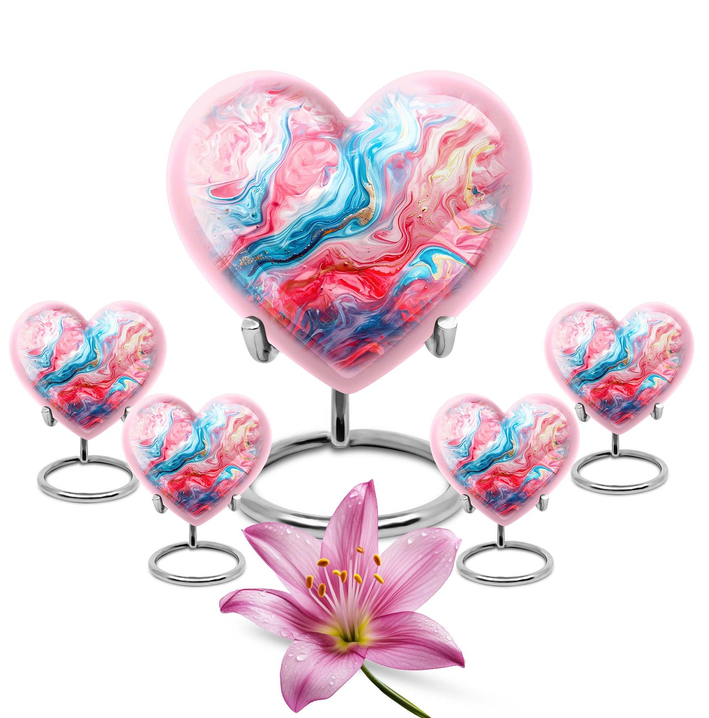 vibrant swirl memorial urn for human ashes