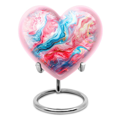 vibrant swirl memorial urn for human ashes