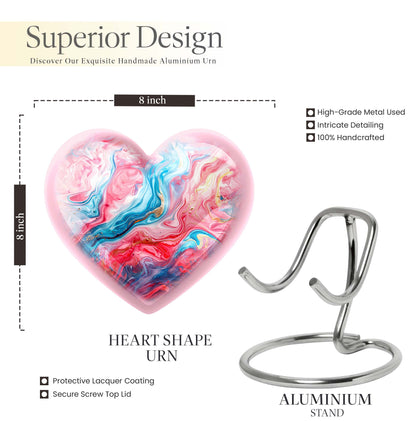 vibrant swirl memorial urn for human ashes