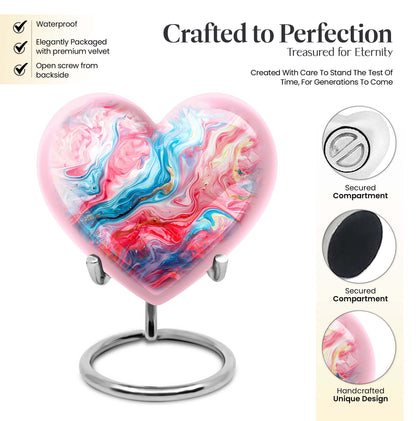 vibrant swirl memorial urn for human ashes