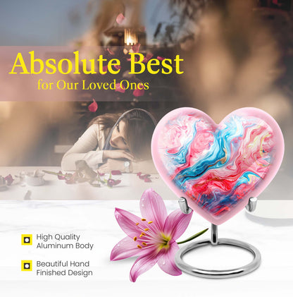 vibrant swirl memorial urn for human ashes