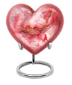vibrant swirl aluminum heart urn for ashes
