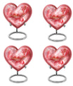 vibrant swirl aluminum heart urn for ashes